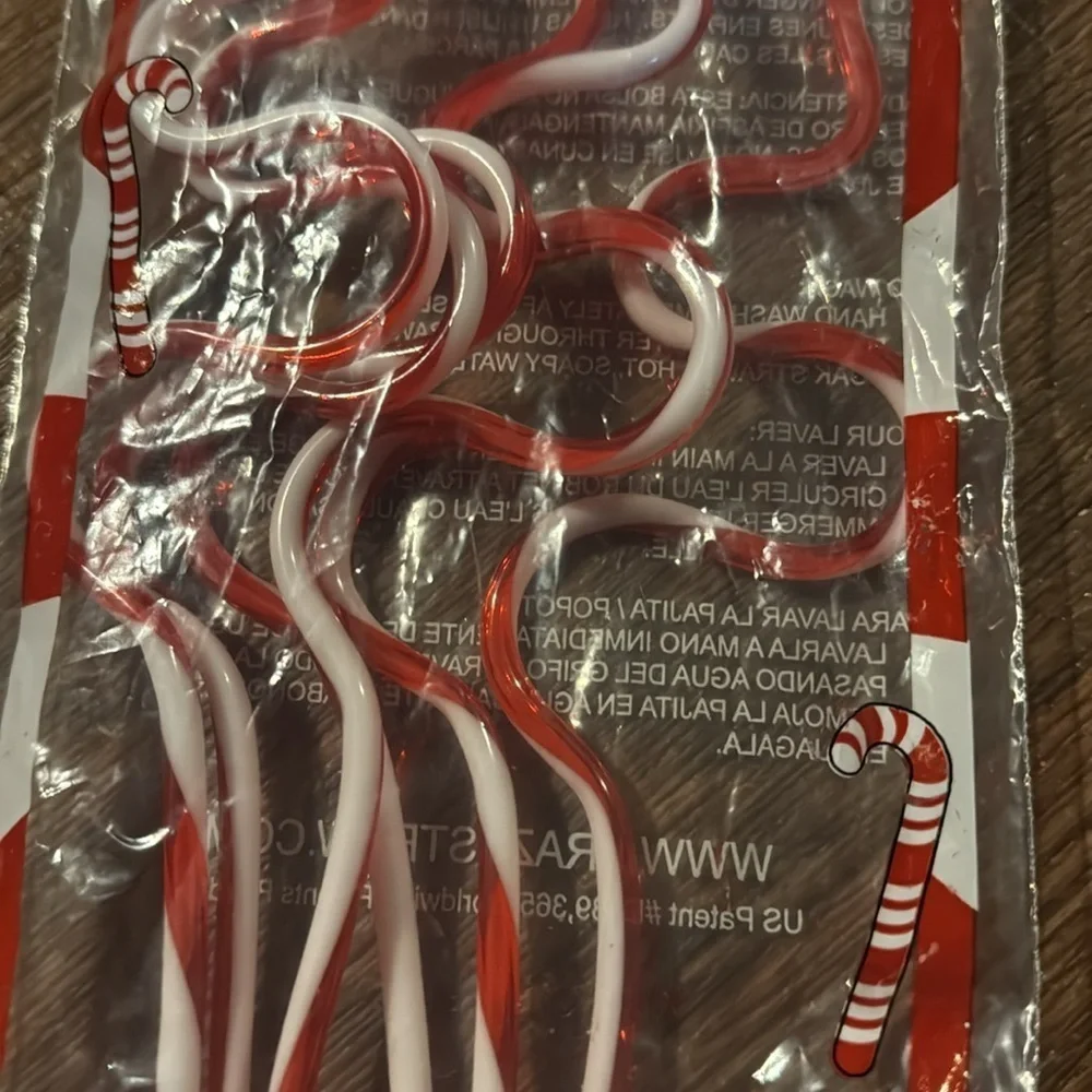 Red and White Christmas Straws